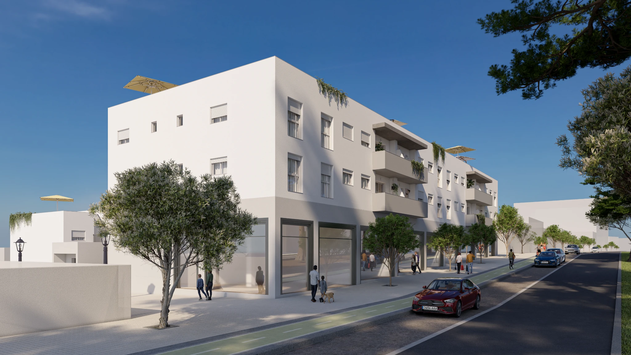 Fachada principal de Edificio La Portada en Bormujos