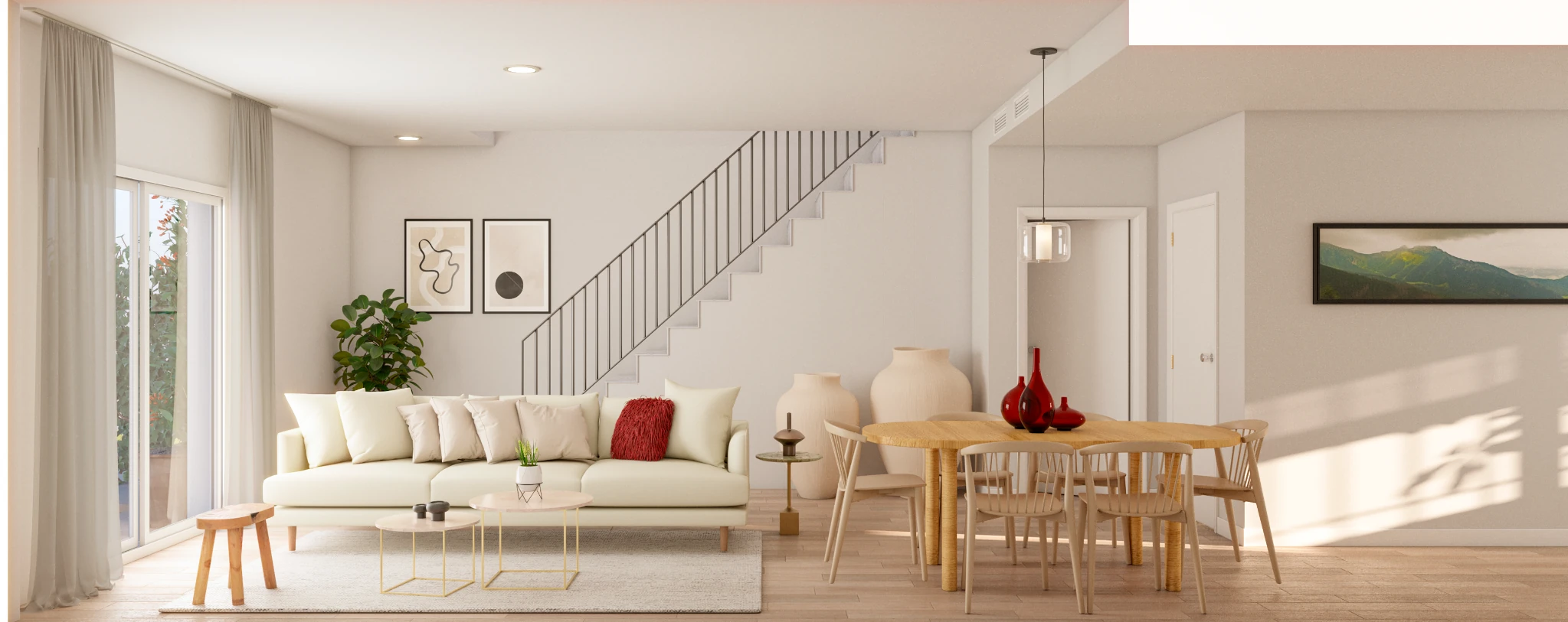 Salón comedor de una vivienda de Edificio La Portada